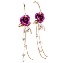 Load image into Gallery viewer, Pendientes de fleco rosa - Ozerty