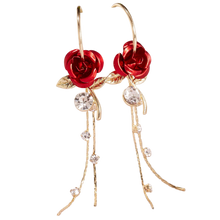 Load image into Gallery viewer, Pendientes de fleco rosa - Ozerty