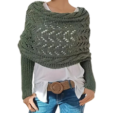 Load image into Gallery viewer, Jersey de punto calentito -Gris Verde - Ozerty