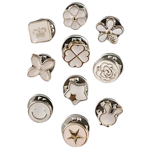 Load image into Gallery viewer, Elegantes broches de botón sin costura
-Flores blancas - Ozerty