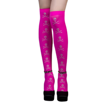 Cargar imagen en el visor de la galería, Calcetines de compresión para Halloween -Esqueleto rosa - Ozerty