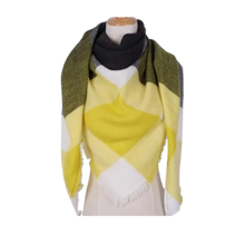 Cargar imagen en el visor de la galería, Bufanda de cashmere con tacto de lana de angora y diseño tartán
-Varsovia - Ozerty