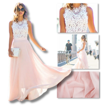 Cargar imagen en el visor de la galería, Vestido coqueto de gasa y encaje estilo campiña
- Ozerty