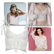 Load image into Gallery viewer, Top de encaje suave y elegante
- Ozerty