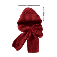 Load image into Gallery viewer, Gorro y bufanda de punto 2 en 1, con protección auditiva y material cortaviento
- Ozerty