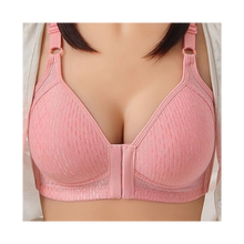 Cargar imagen en el visor de la galería, Sujetador push up sin aros para tallas grandes

 -Algodón piqué rosa  - Ozerty
